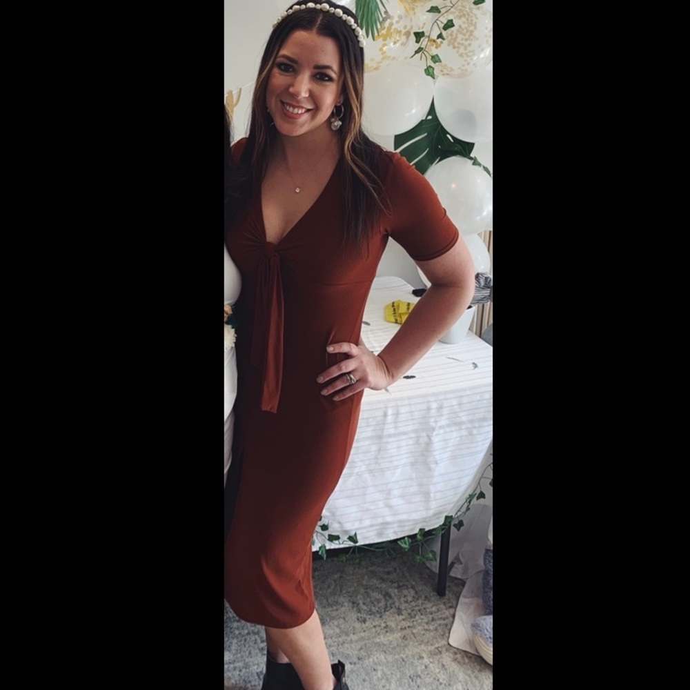 Forever 21 Rust Colored Midi Dress